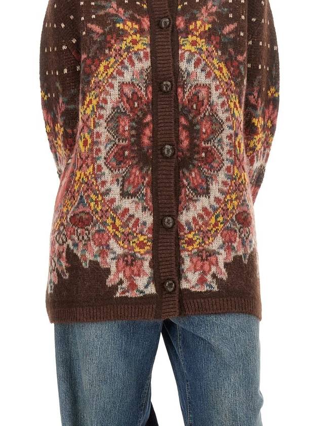 23 fw Brown Multicolor Wool Blend Cardigan 115219257100 B0480740616 - ETRO - BALAAN 5