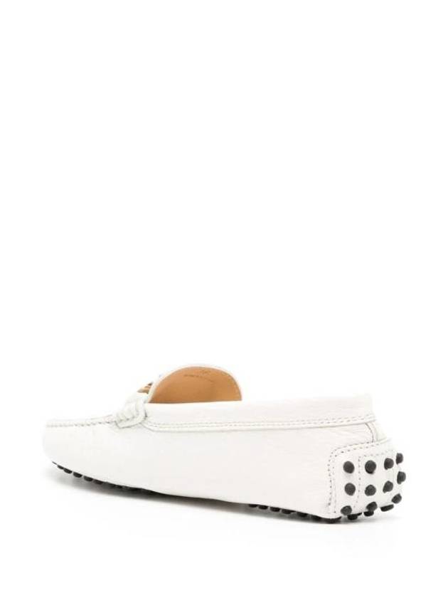 Women's Gommino Leather Driving Shoes White - TOD'S - BALAAN 4