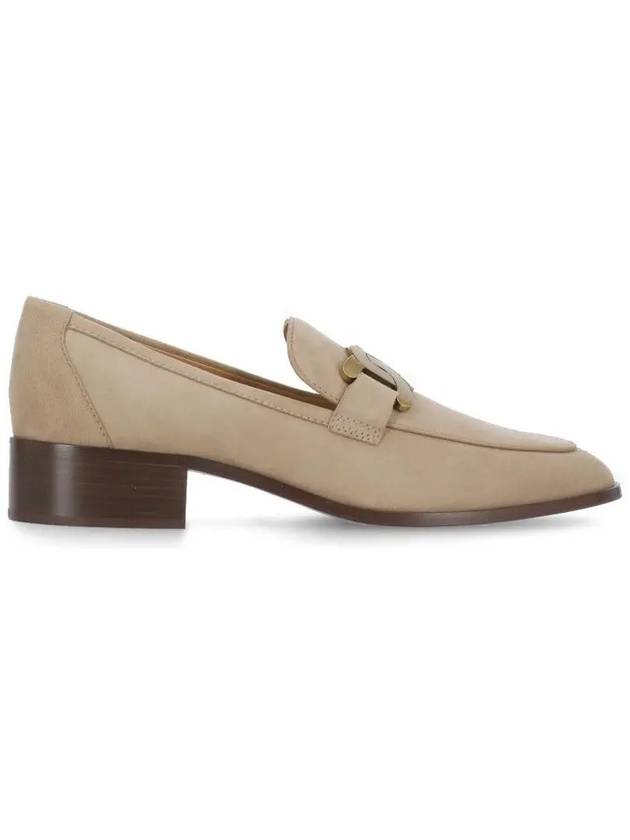 Kate logo metal chain suede loafers beige - TOD'S - BALAAN 3