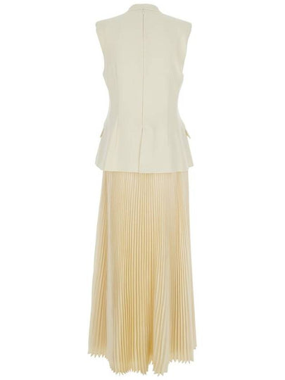 'Georgina' White Long Dress With Sleeveless Vest In Viscose Blend Stretch Woman - SIMKHAI - BALAAN 2