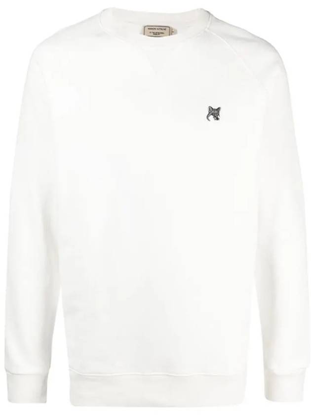 Grey Fox Head Patch Classic Sweatshirt White - MAISON KITSUNE - BALAAN 3