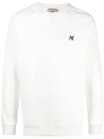 Grey Fox Head Patch Classic Sweatshirt White - MAISON KITSUNE - BALAAN 2