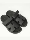 Chypre Calfskin Sandals Black - HERMES - BALAAN 3