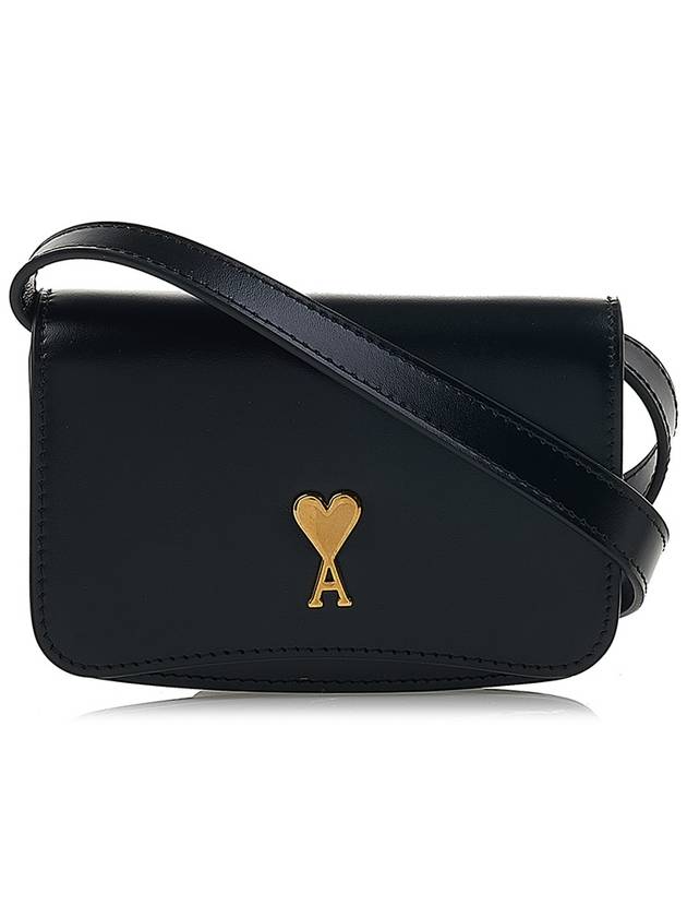 Paris Strap Card Wallet Black - AMI - BALAAN 2