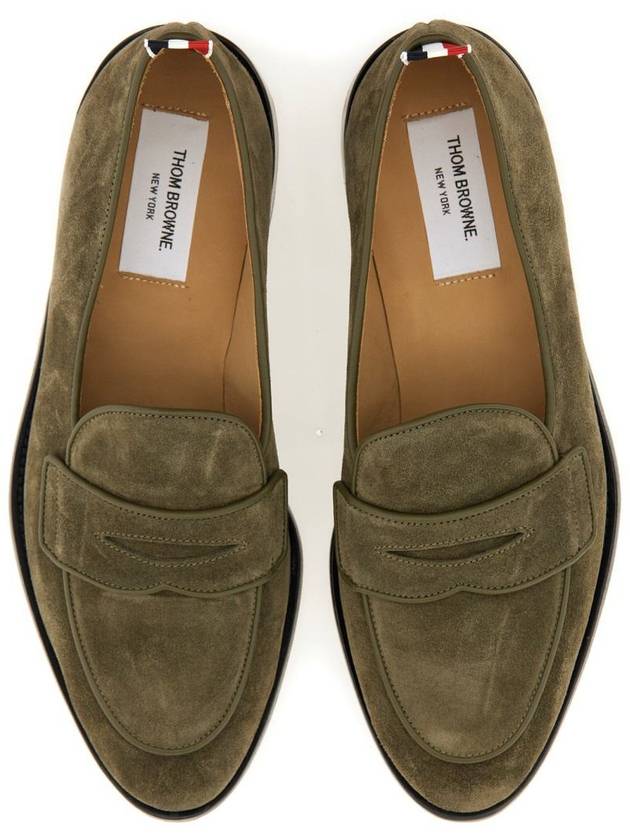 Varsity Suede Penny Loafers Dark Green - THOM BROWNE - BALAAN 3