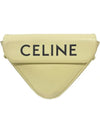 Logo Leather Triangle Cross Bag Pale Yellow - CELINE - BALAAN 3