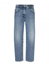 Cotton Washed Denim Jeans Blue - MSGM - BALAAN 2