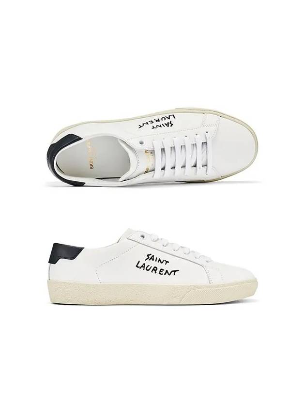 Court Classic Black Tab Low Top Sneakers White - SAINT LAURENT - BALAAN 2