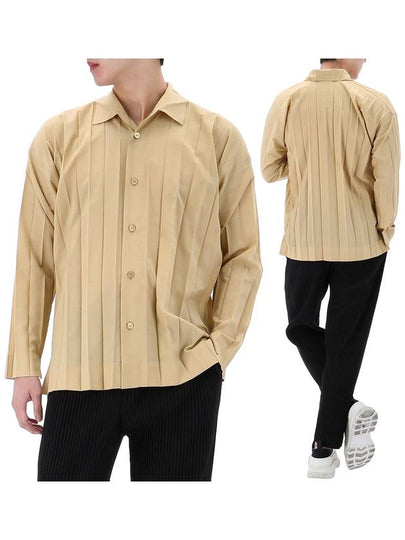 Homme Plisse Edge Long Sleeve Shirt Brown Hued - ISSEY MIYAKE - BALAAN 2