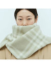 Check Motif Wool Scarf Green - BURBERRY - BALAAN 5