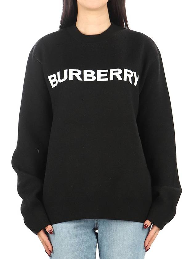 Women's LOGO COTTON SWEAT Shirt 8065604A1189 - BURBERRY - BALAAN 2