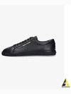 Andy Embossed Logo Leather Low Top Sneakers Black - SAINT LAURENT - BALAAN 2