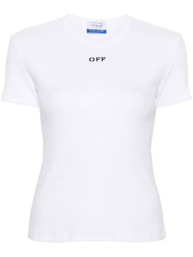 OFF STAMP RIB BASIC TEE - OFF WHITE - BALAAN 1