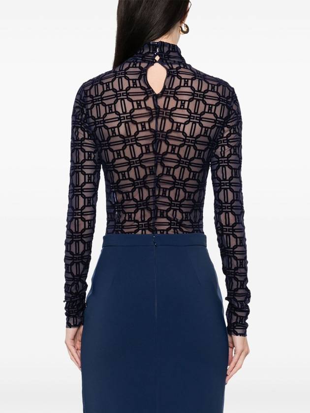 flocked tulle bodysuit - ELISABETTA FRANCHI - BALAAN 4