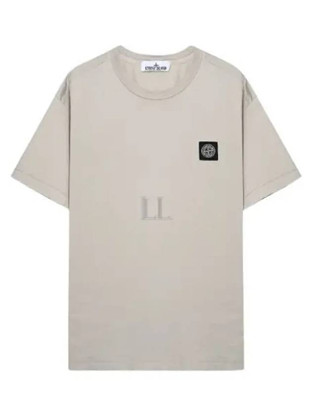 Logo Patch Cotton Short Sleeve T-Shirt Dove Grey - STONE ISLAND - BALAAN 2