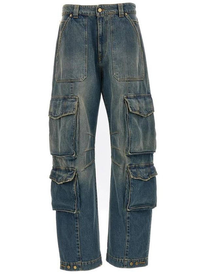 Distressed Finish Denim Wide Jeans Blue - GOLDEN GOOSE - BALAAN 2