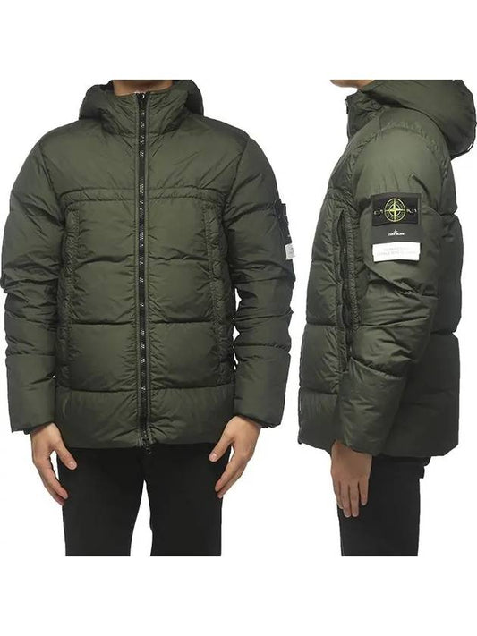 Crinkle Labs Wappen Padding Khaki - STONE ISLAND - BALAAN.