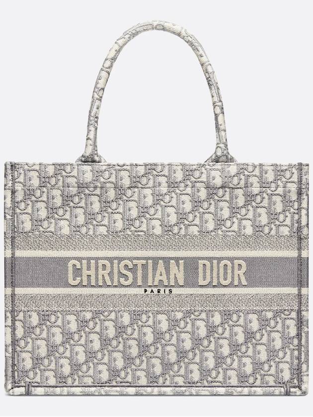 Oblique Medium Book Tote Bag Ecru Grey - DIOR - BALAAN 3