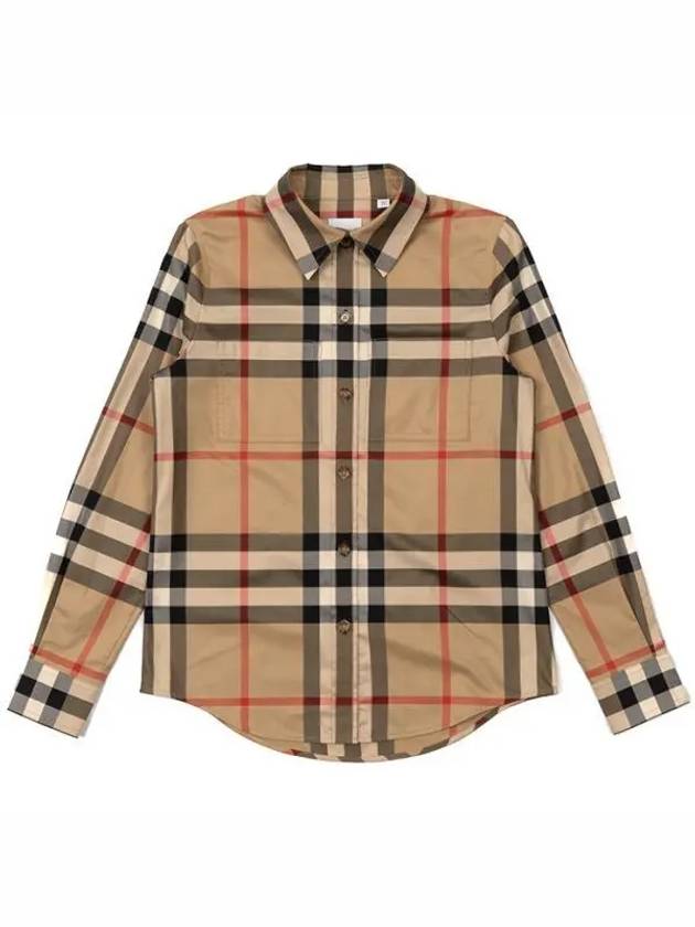 Vintage Check Cotton Shirt Beige - BURBERRY - BALAAN 2