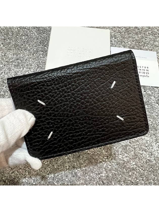 Bovine Leather Card Wallet Black - MAISON MARGIELA - BALAAN 7