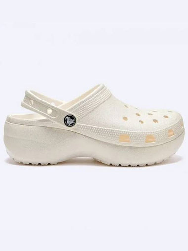 Classic Platform Glitter Clog Sandals Chalk - CROCS - BALAAN 1