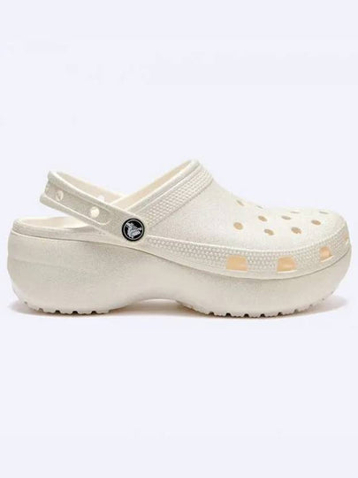 Classic Platform Glitter Clog Sandals Chalk - CROCS - BALAAN 2