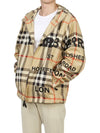 Men's Horseferry Print Check Hoodie Zip-up Beige - BURBERRY - BALAAN 7