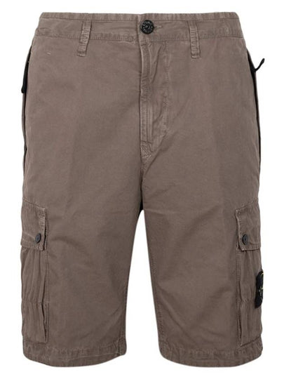 Logo Cotton Slim Cargo Shorts Dove Grey - STONE ISLAND - BALAAN 2