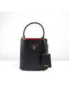 Women s Shoulder Bag Dubl Saffiano Bucket Black 1BA217 2ERX F0LJ4 - PRADA - BALAAN 1