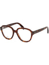 Glasses frame CL50107I 052 square horn rim leopard skin - CELINE - BALAAN 7