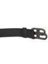 Buckle Logo Leather Belt Black - BALENCIAGA - BALAAN 5