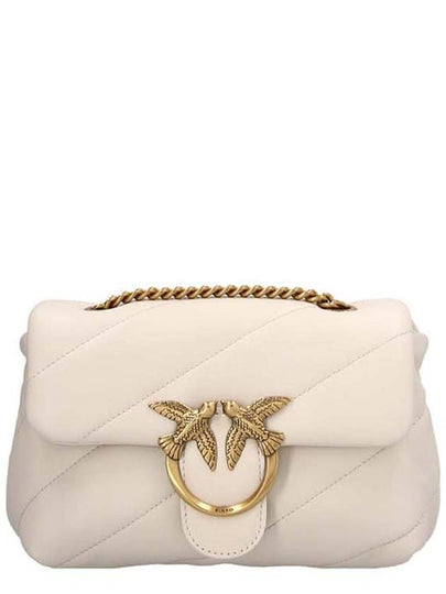 Women's Puff Maxi Quilted Mini Love Shoulder Bag White - PINKO - BALAAN 2