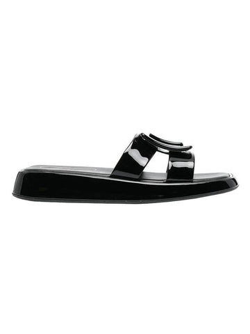 slide buckle mule sandals black - ROGER VIVIER - BALAAN 1