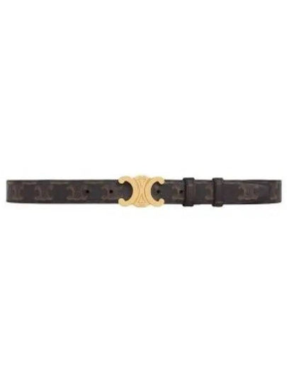 Monogram Triomphe Buckle Medium Leather Belt Tan - CELINE - BALAAN 2