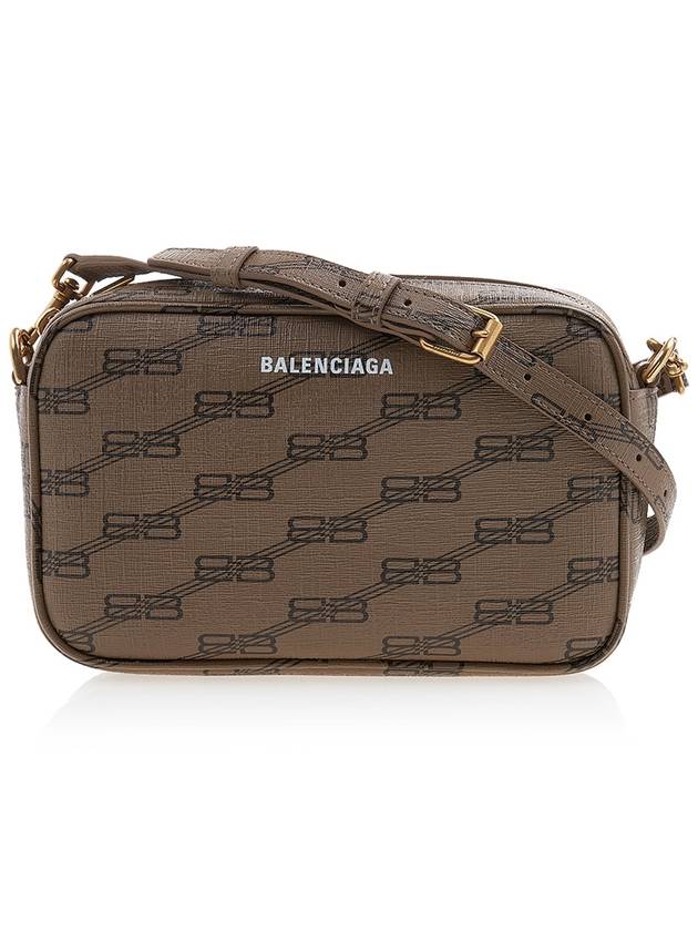 BB Monogram Coated Canvas Signature Small Camera Cross Bag Beige Brown - BALENCIAGA - BALAAN 2