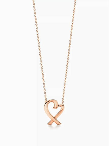 Tiffany Loving Heart Pendant Rose Gold Small Necklace Women - TIFFANY & CO. - BALAAN 1