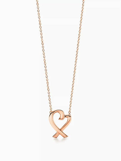 Loving Heart Pendant Necklace Rose Gold - TIFFANY & CO. - BALAAN 2