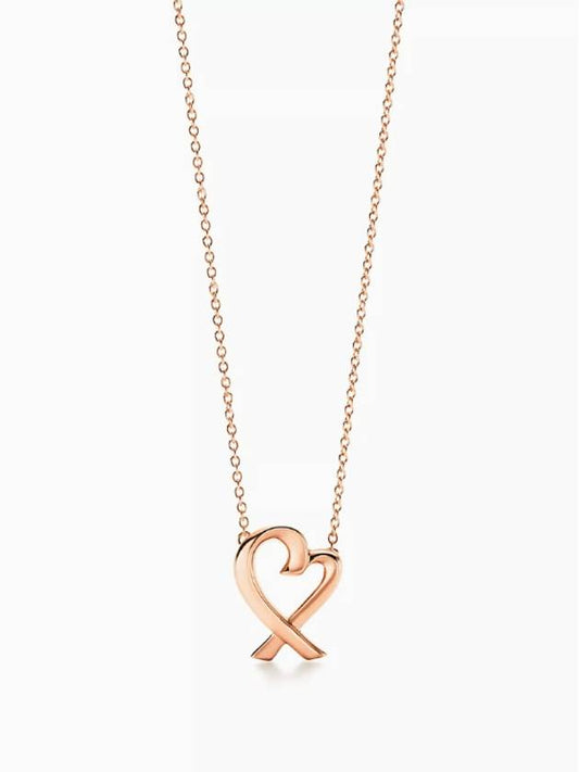 Tiffany Loving Heart Pendant Rose Gold Small Necklace Women - TIFFANY & CO. - BALAAN 1