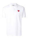 Comme des Garçons Red Heart Short Sleeve Collar TShirt AZ T006 051 5 - COMME DES GARCONS PLAY - BALAAN 2