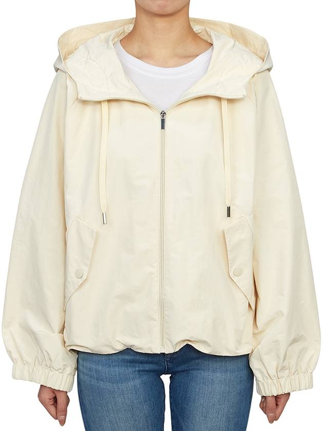 Pariseo Hooded Windbreaker Ivory - MAX MARA - BALAAN 3