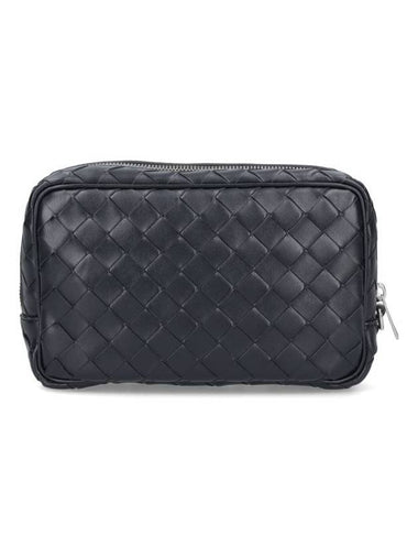 Bottega Veneta Intrecciato Small Pouch With Wristlet - BOTTEGA VENETA - BALAAN 1