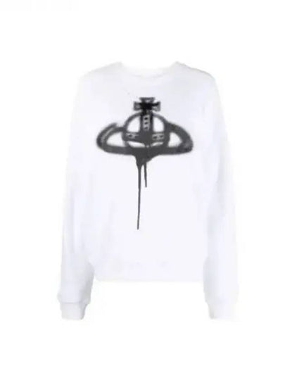 Spray ORB Raglan Sweatshirt White - VIVIENNE WESTWOOD - BALAAN 2