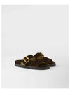 Velvet Slide Slippers Oak - PRADA - BALAAN 2