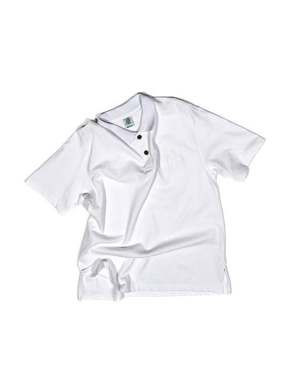 Men's Clover Embroidery Pique White I2SE01WH - IOEDLE - BALAAN 2