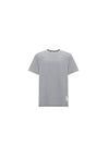 Men's Side Slit Relaxed Short Sleeve T-Shirt Light Grey - THOM BROWNE - BALAAN 2