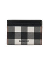 Check Print 2-tier Card Wallet Dark Burch Brown - BURBERRY - BALAAN 3