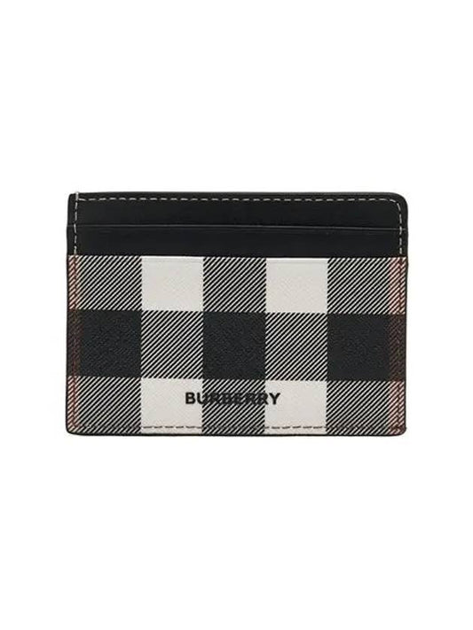 Check Print 2-tier Card Wallet Dark Burch Brown - BURBERRY - BALAAN 2