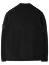 Compass Badge Wool Knit Top Black - STONE ISLAND - BALAAN 3