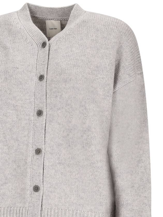 RELAXED CUT CASHMERE BLEND CARDIGAN - CALVIN KLEIN - BALAAN 3