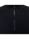 Diagonal Raised Fleece Half Zipped Sweatshirt Navy - CP COMPANY - BALAAN 6